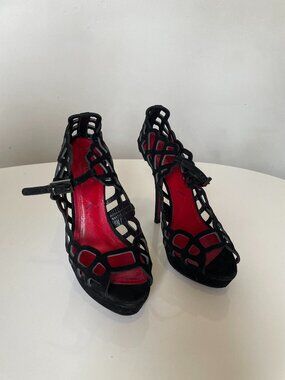 Cesare Paciotti Cutout Suede Heels - Made in Italy - Size 38